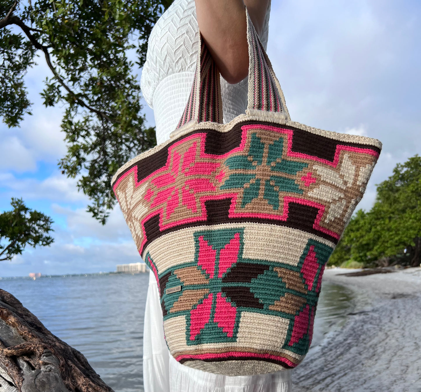 Multicolored Beach Bag