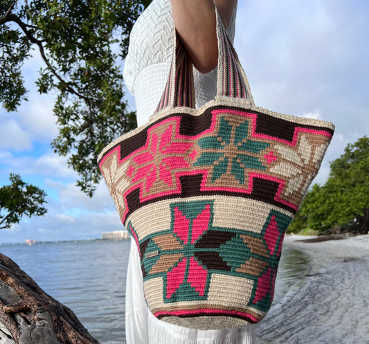 Multicolored Beach Bag