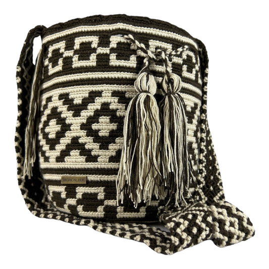 Brown and Beige Small Bag