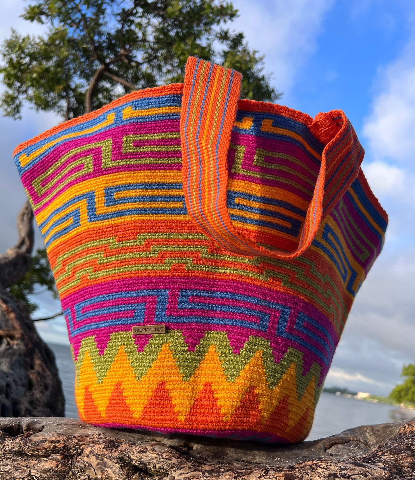 Multicolored Beach Bag