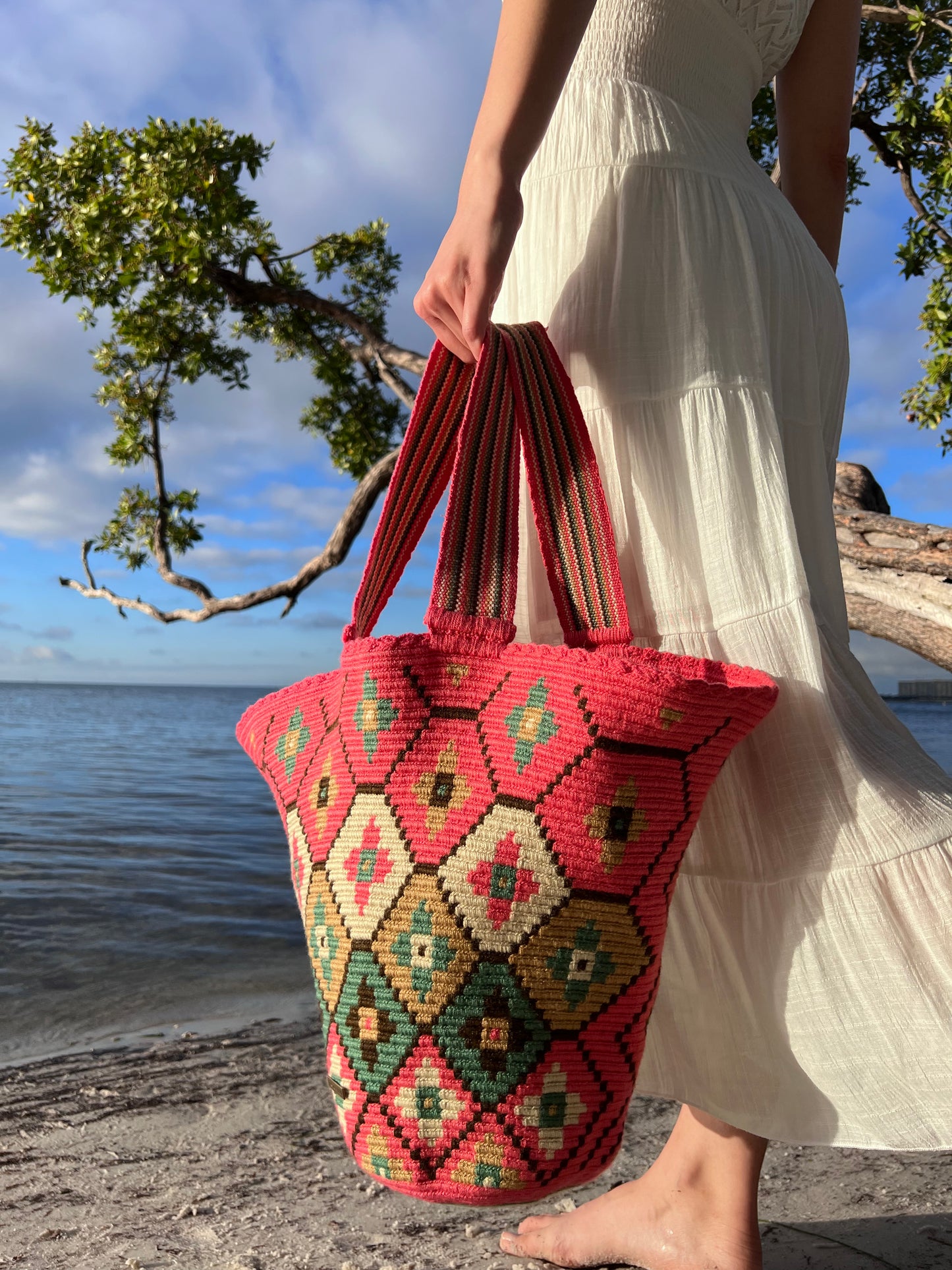 Multicolored Beach Bag