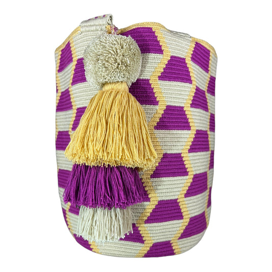 Purple and Mustard Tote Bag